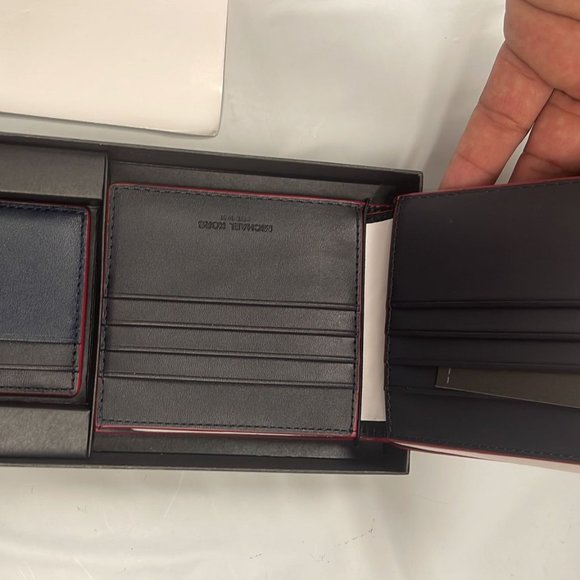 MICHAEL KORS MEN'S TALL CARD HOLDER WALLET SLIM BILLFORD LEATHER 36H9LGFF7L - Picture 6 of 9